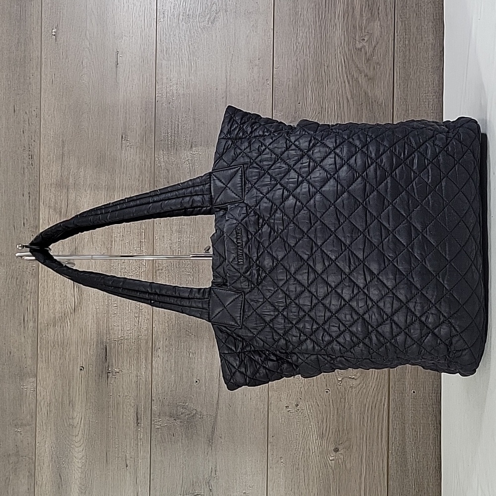 MZ Wallace Navy Blue Quilted Tote Bag